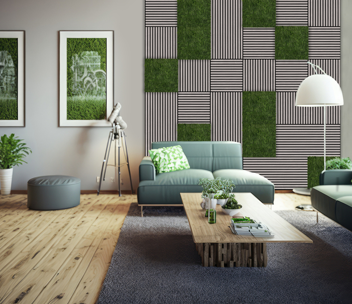 Jangal Modular Wall mospanel 52 x 52 cm - Dark Green